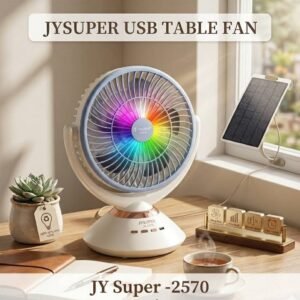 JYSUPER JY-2570 Rechargeable Fan with LE